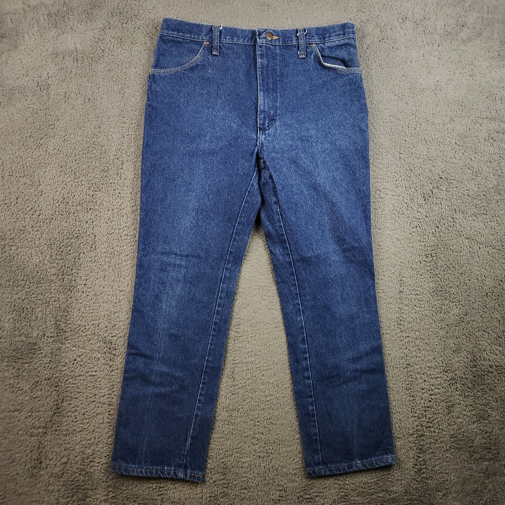 Vintage Wrangler Rustler Jeans Mens W36 L30 Straight Leg USA Made Workwear Denim